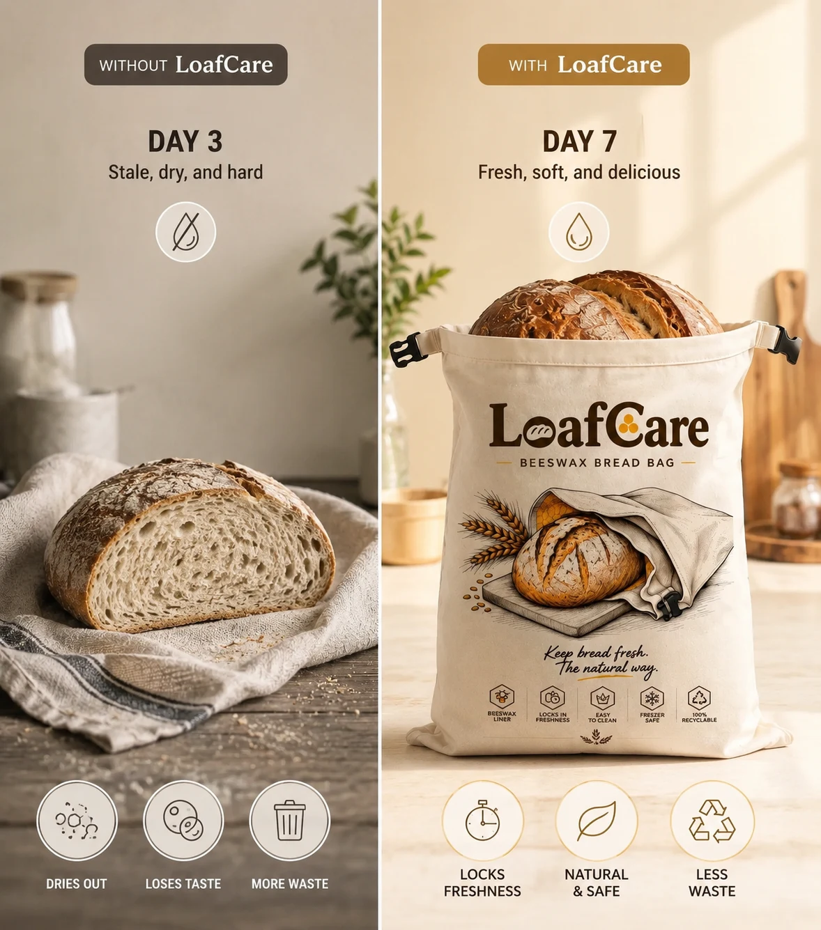 Day 5. Same loaf. Two fates.