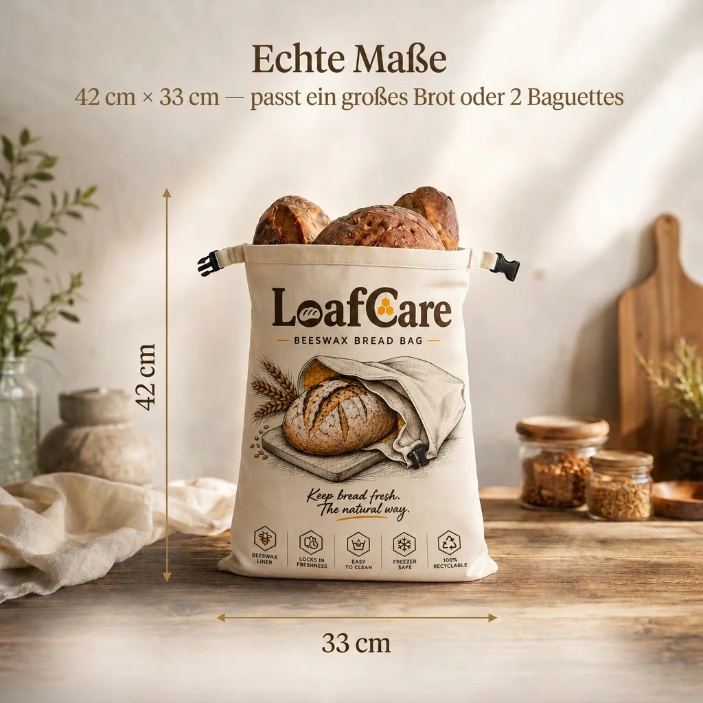 Ihr Brot 7 Tage frisch — ohne Plastik, ohne Aufwand.