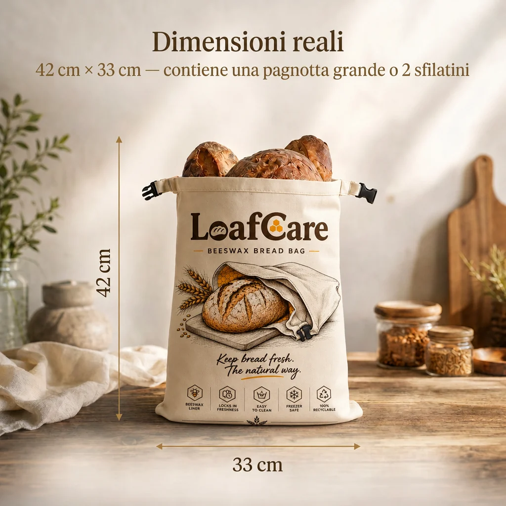 Pane fresco 7 giorni — senza plastica, senza fatica.